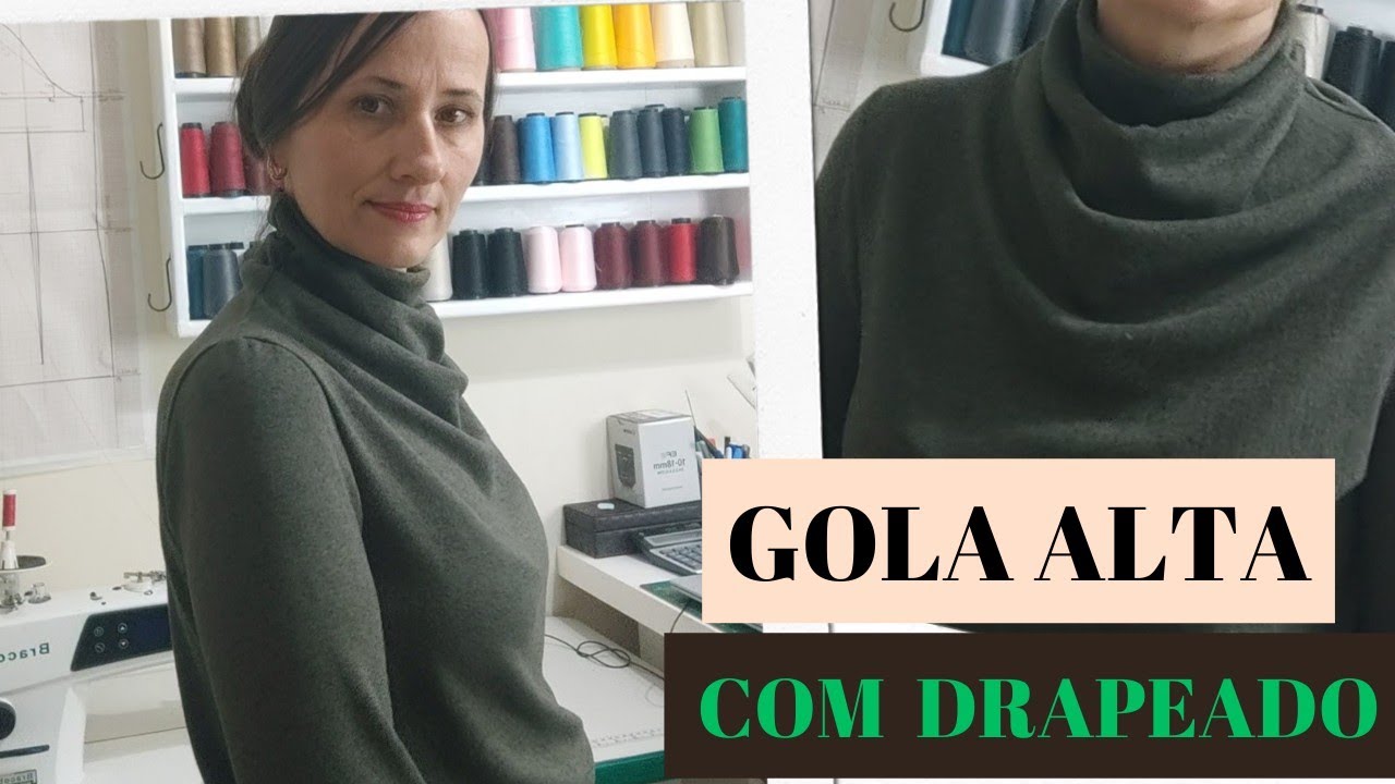 MODELAGEM BLUSA GOLA INTEIRA COM DRAPEADO