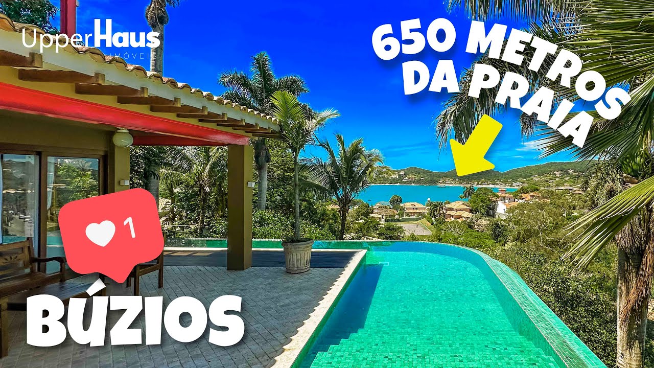 Amei a piscina! Casa decorada, vista deslumbrante, pertinho praia! Projeto Guido Campanate! Búzios!