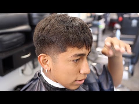 Scissor Work And CLEAN Taper On Difficult Hair! Barber Tutorial