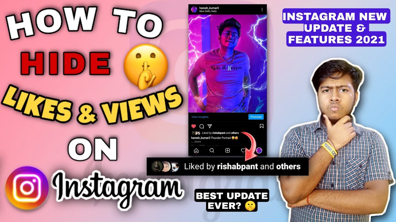 How To Hide Likes On Instagram 2021 | Instagram New Update And Features 😍 2021 | Haresh Kumar