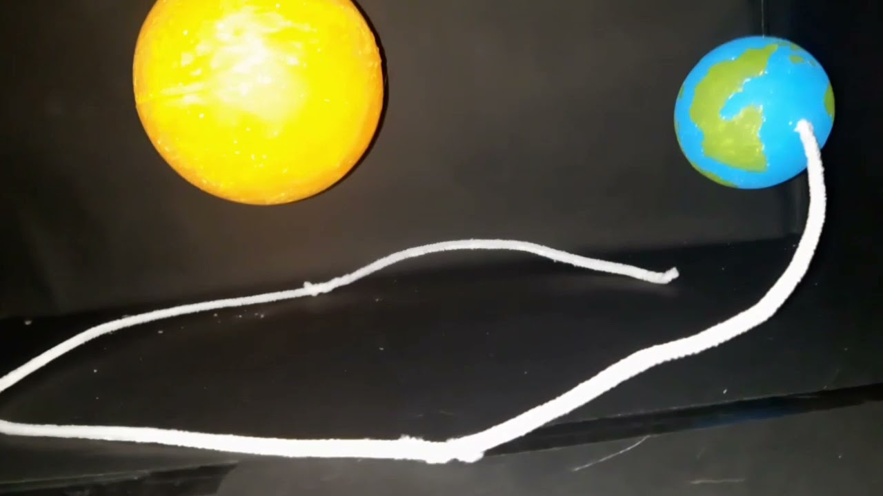 Maqueta: Gravedad, órbita de la tierra y Teoría de la relatividad - YouTube