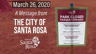 A Message from the City of Santa Rosa: How to Stay Active During Park Closures