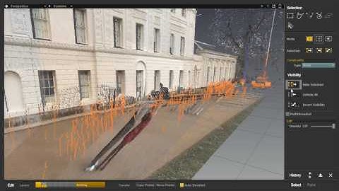 Pointools Edit : Cleaning scan noise from Road