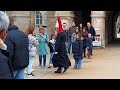 Make Way For The Kings Life Guard! Rude Tourist Blocks Kings Guards Path,