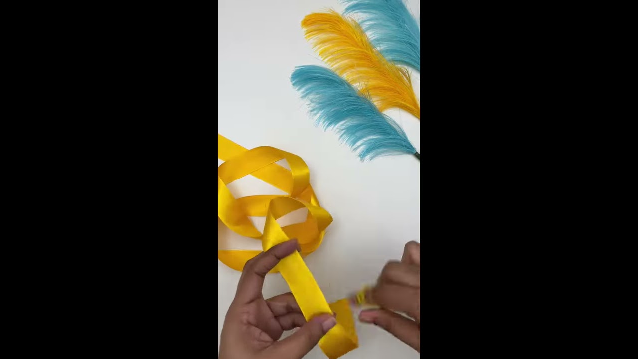 DIY Satin Ribbon Reed Flowers / Ribbon Craft / Flowers making out of Ribbon / Ribbon flowers #shorts