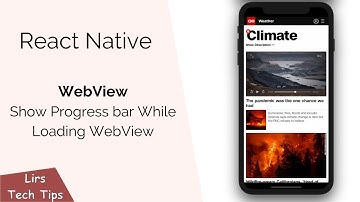 React Native: WebView | Show Progress bar While Loading WebView