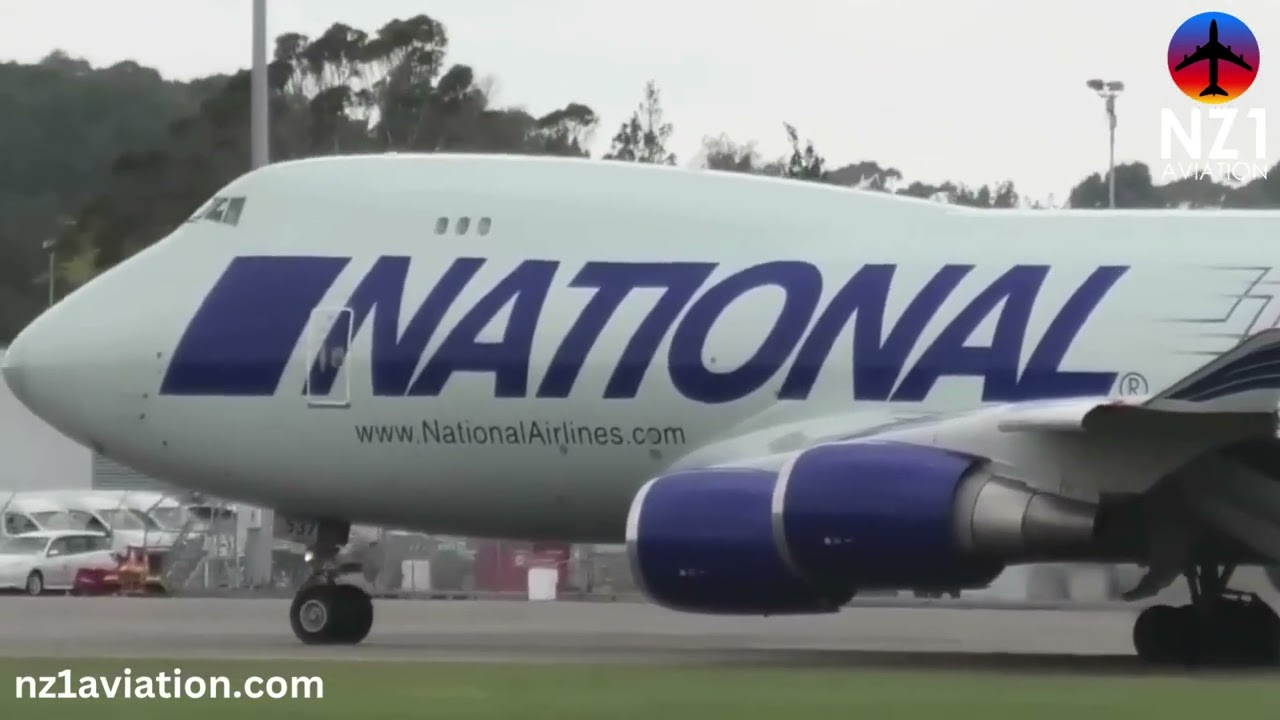 National Air Cargo B747-400F Departure From CHC