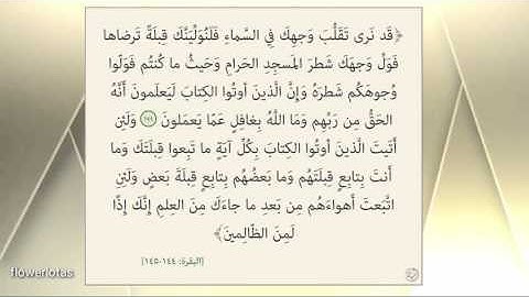 سورة البقرة من آية 144 الى 145💕