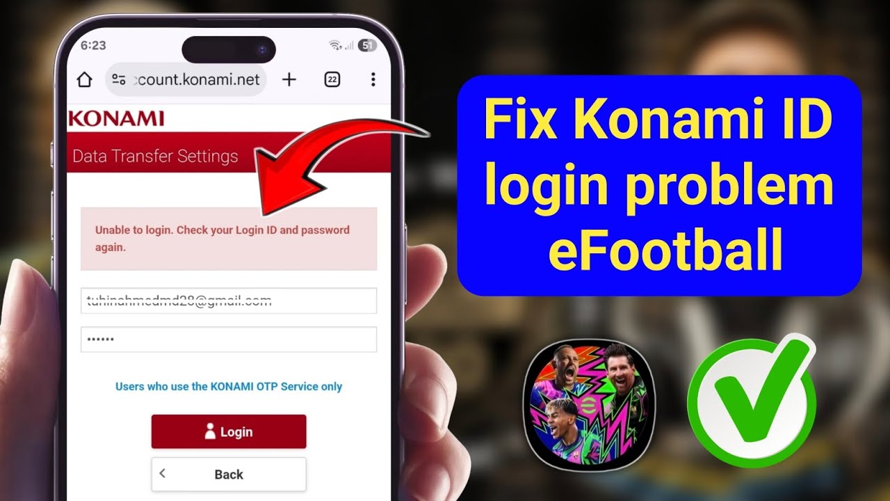 How To Fix Konami ID login problem eFootball 2026 || Fix konami ID Login Problem
