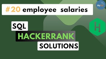 HackerRank SQL Solution |#20 employee salaries |SQL|Data Analyst Explorers