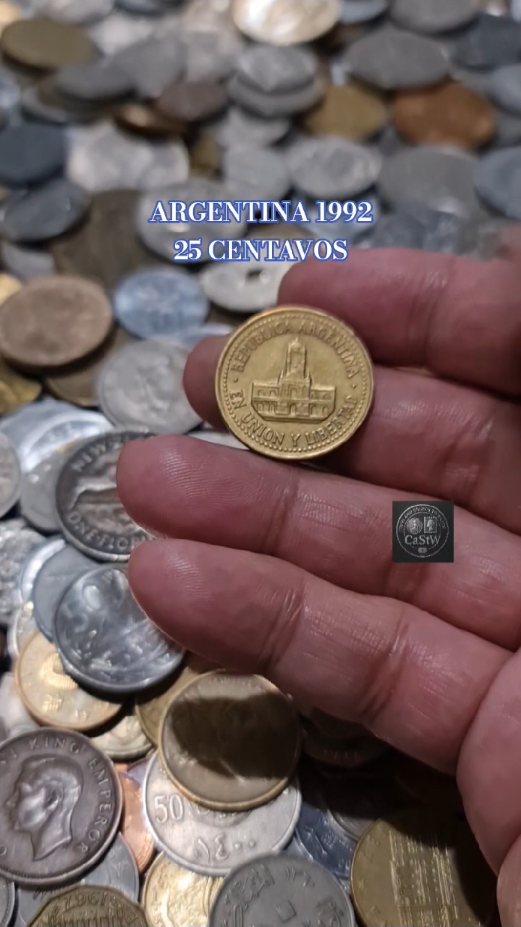 COIN COLLECTING: ARGENTINA 1992 25 CENTAVOS #coin #treasuresearch