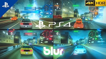 Blur- 4 players multiplayer splitscreen