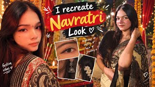 I recreate navratri look 👀❤️ | SARAH’S VLOG