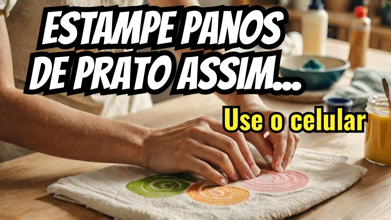 Como Estampar Panos de Prato em Minutos - Truque SIMPLES e Maluco!