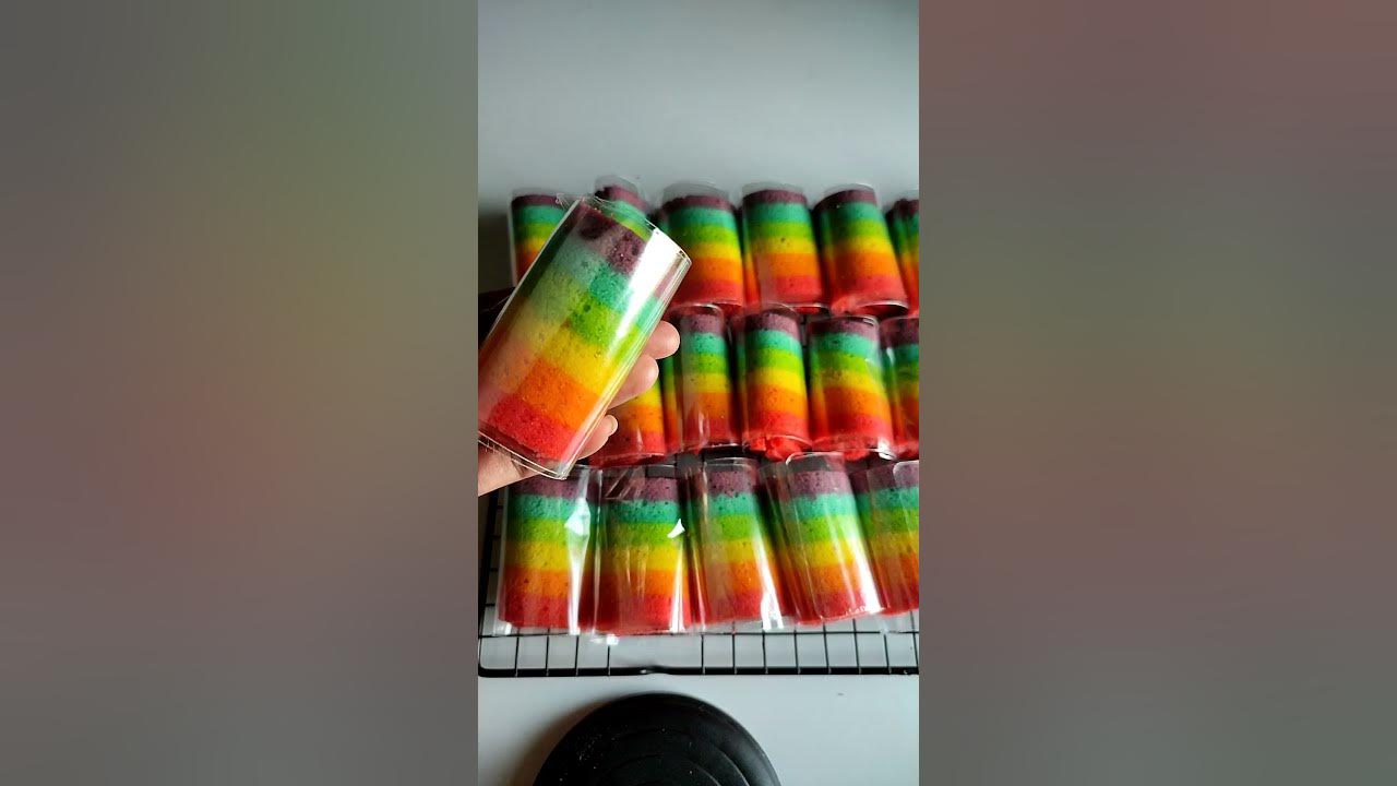 rainbow cake gulung mini #shorts rainbow cake gulung mini #shorts