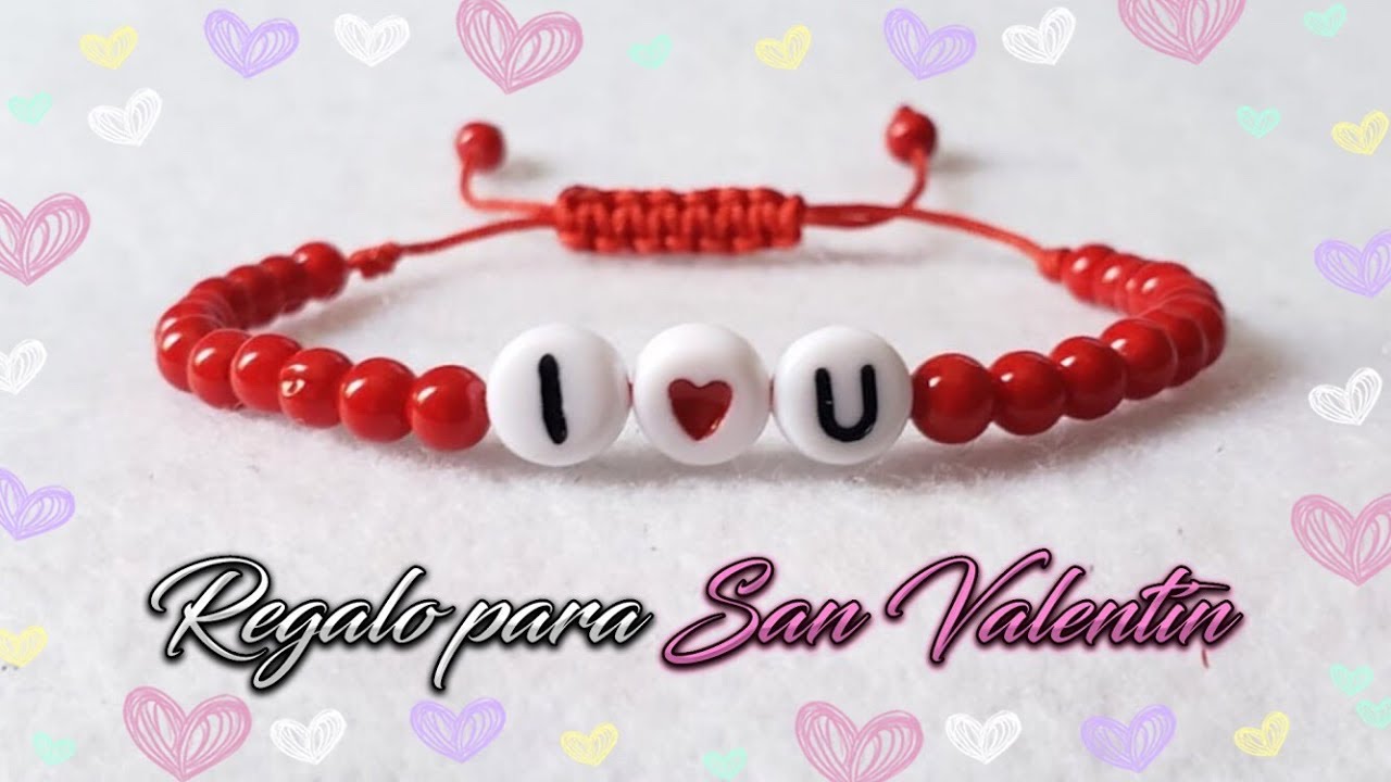 TUTORIAL PULSERA DE HILO REGALAR EN SAN VALENTIN COMO HACER PULSERAS DE EN MACRAME - YouTube