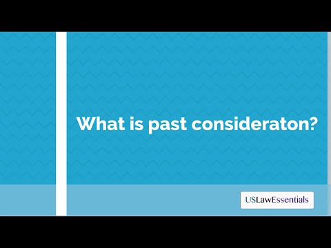 What is past consideration?