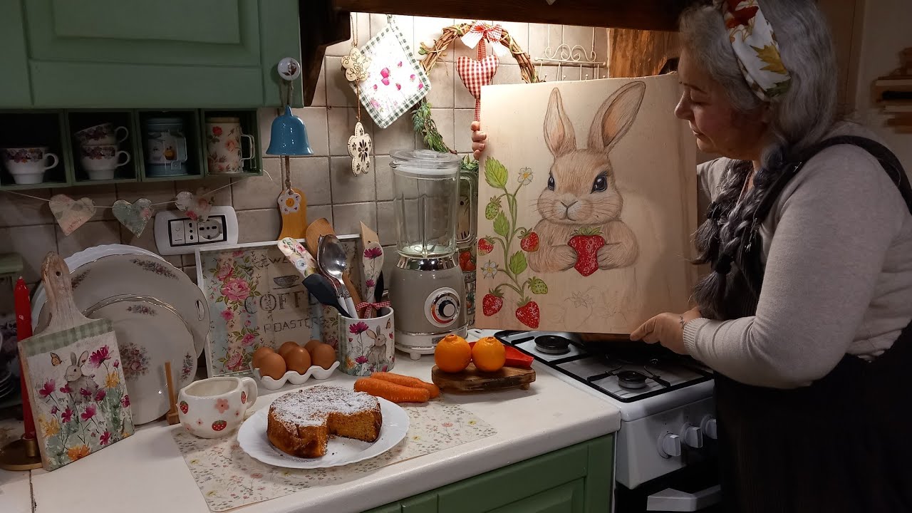 Cozy Vlog♥️casetta pulita✨️profumo di torta🍰disegno in relax 🎨nuove decorazioni  🌸🐇🐰