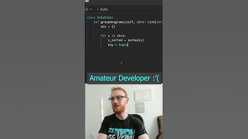 Amateur vs Senior Developer on Group Anagrams, Leetcode 49