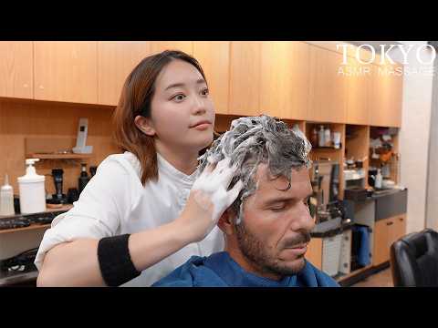 ASMR💈 癒し理容師・岡田さんの耳かき・ハールワッサーヘッドマッサージ・シャンプーで深いリラックス