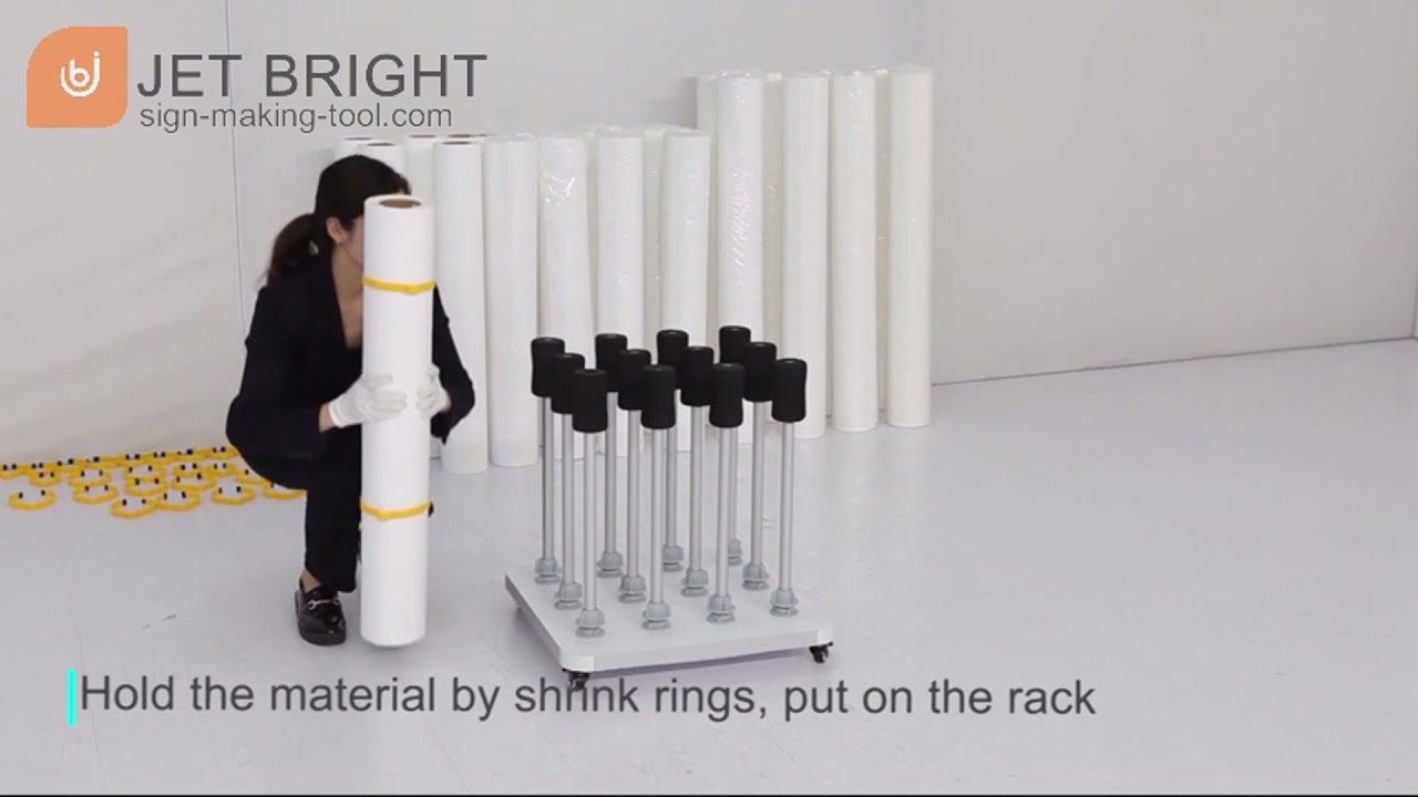 JET BRIGHT Media roll cart/Mobile Rack for vinyl rolls storageCAMEL YouTube