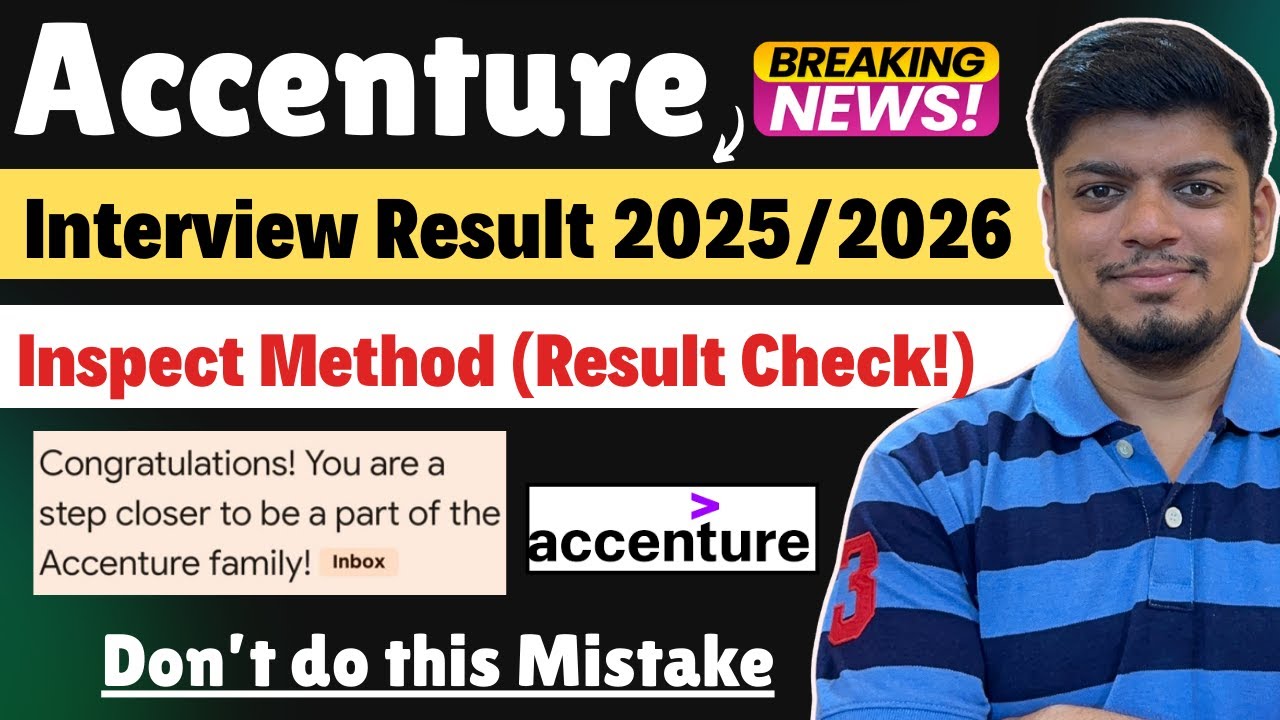 🔥Accenture Inspect Method! | Accenture Interview Result 2025/2026 ...