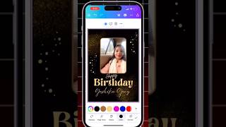 Birthday Poster Tutorial Mobile Canva #shorts #canva