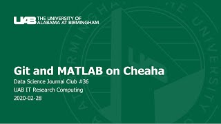 Git and Matlab on Cheaha [DSJC-036]