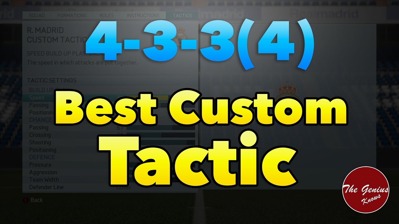 Fifa 16: How to use 4-3-3(4) formation with the best possible custom tactic!!!