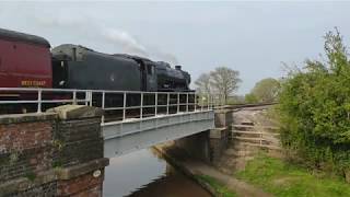 Return Journey, Stanier Class Steam Train 48151, Nantwich Canal, April 2019