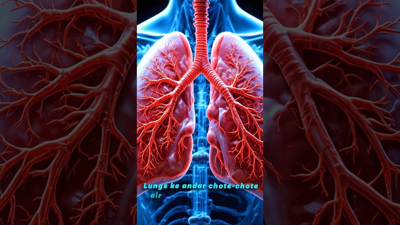 “How Breathing Works | Gas Exchange in Lungs🫁 (3D Animation)”#lungs #facts #shorts #science