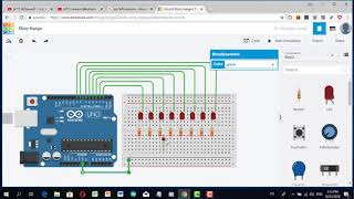 Arduino UNO ไฟวิ่ง LED 8 Bit เอ้าต์พุตพอร์ตบอร์ด Arduino UNO R3(จำลองการทำงาน)