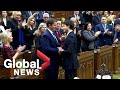 MPs of all parties shake hands with Andrew Scheer in House of Commons