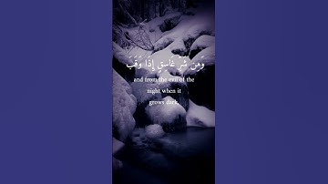 قُلْ أَعُوذُ بِرَبِّ الْفَلَقِ 🤍⚘️سورة الفلق 🥀حالات واتس اب دينية قصيرة #مقاطع دينية ⚘️⚘️