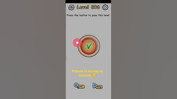 Brain Crack Level 206 Press the button to pass this level  #braintest #braingame #braincrac #games