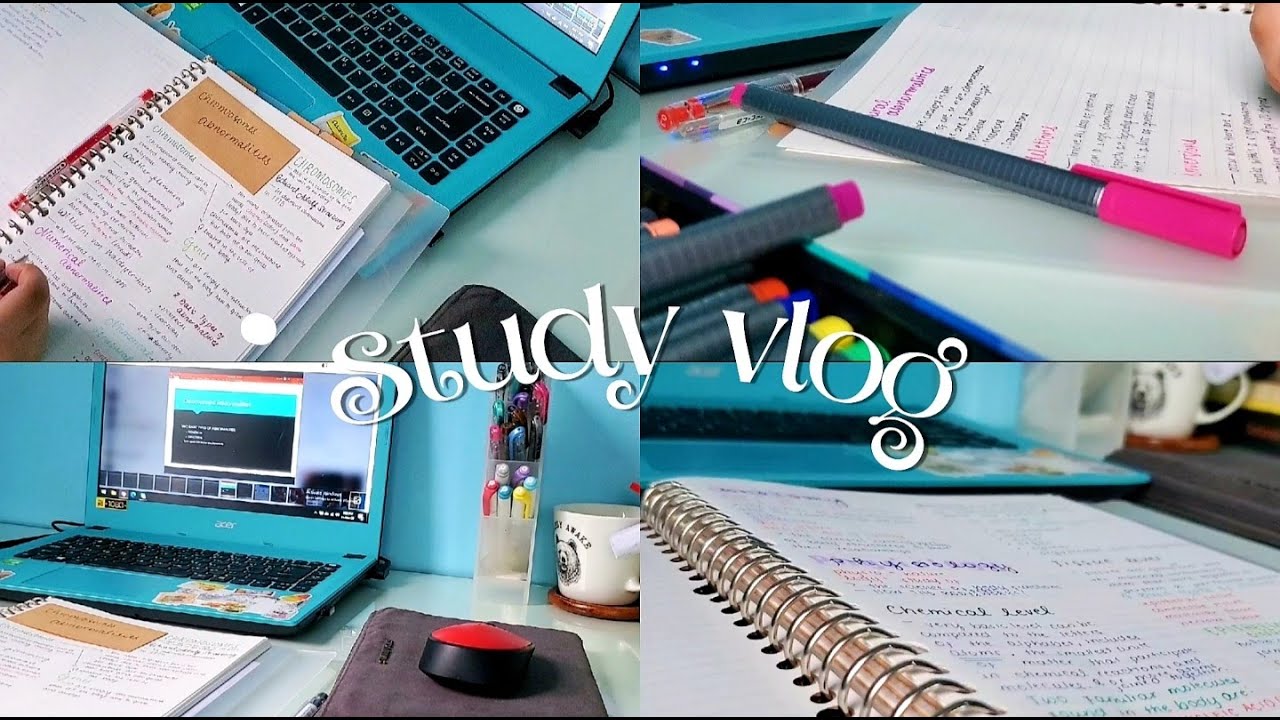 Study vlog: medtech student, online classes, how i take notes - YouTube