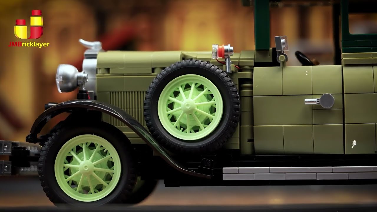 JMBricklayer Vintage Car Model A DeluxeCoupe 50001 with Lighting Kit