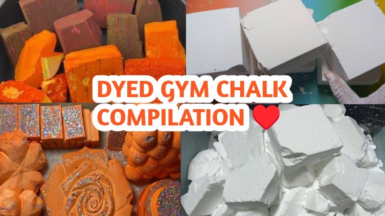 Variety Dyed Gym Chalk Edit Compilation | Mesmerizing Sounds | ASMR ...