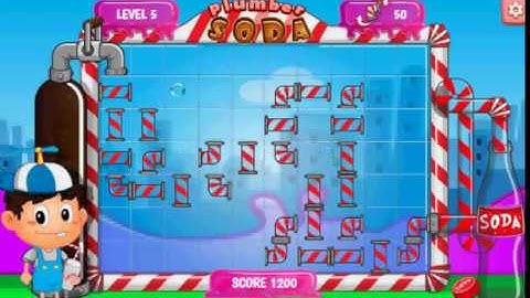 Plumber soda puzzle game level1 to level5 clear score 1500