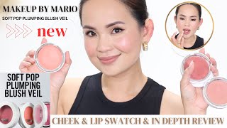 Makeup by Mario Soft Pop Plumping Blush Veil Swatches | Cheeks & Lips + 6 hr wear test screenshot 4