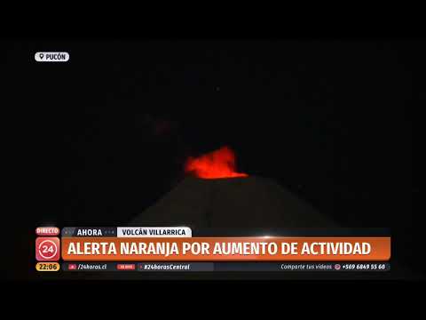 Se encuentra con alerta naranja: Volcán Villarrica presenta incandescencia | 24 Horas TVN Chile