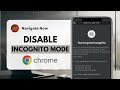 How To Disable Incognito Mode In Google Chrome