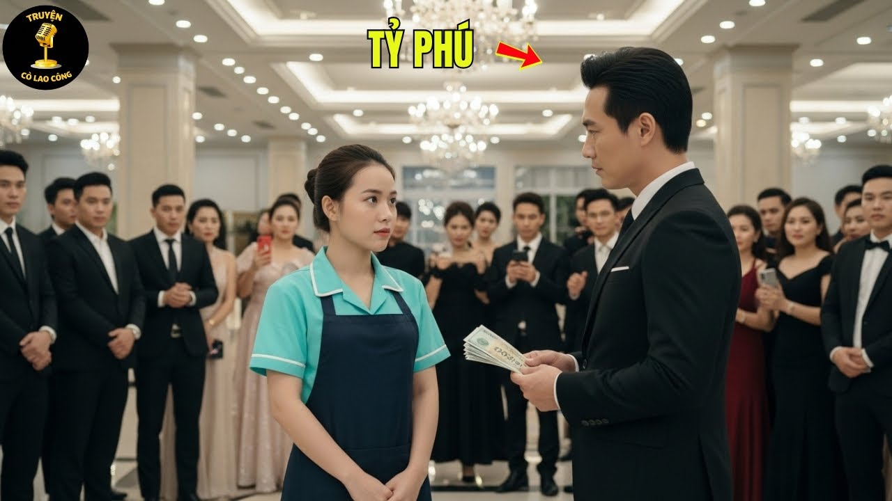 Tỷ Phú Trả 100 Triệu Mời Cô Lao Công Đi Dự Tiệc, Nhưng Điều Cô Làm Đã Khiến Mọi Người Sững Sờ