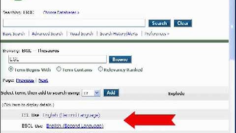 How to Use the ERIC Database Thesaurus