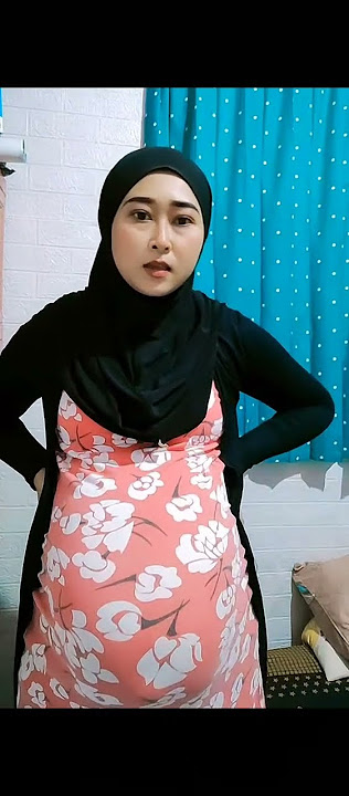 bumil hijab perutnya besar
