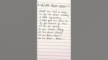 Let me down slowly 😍 English song lyrics #ytshorts #lyrics