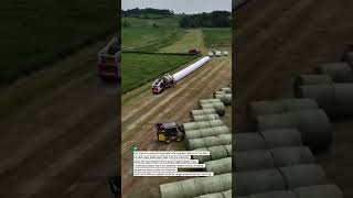 Hay Bale Packing Machine in Action #FarmTech #HayStorage #USA