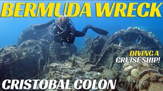 Scuba Diving A Cruise Ship The Cristobal Colon In Bermuda - Ep 98