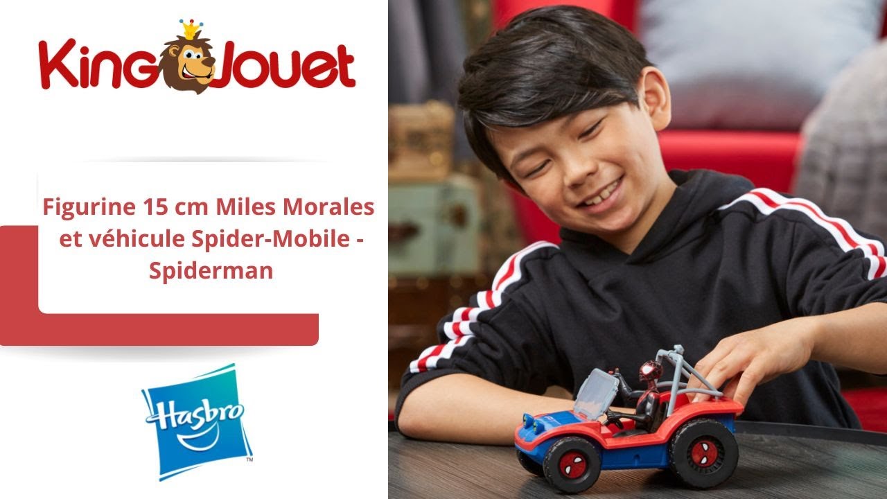 Figurine 15 cm Miles Morales et véhicule Spider-Mobile - Spiderman