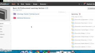 Schoology Training Video 1